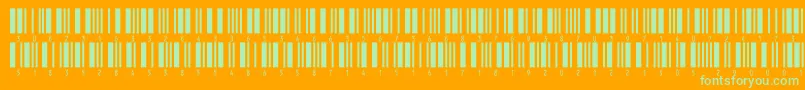 Fonte V300012 – fontes verdes em um fundo laranja