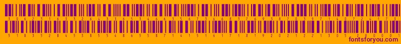 V300012 Font – Purple Fonts on Orange Background