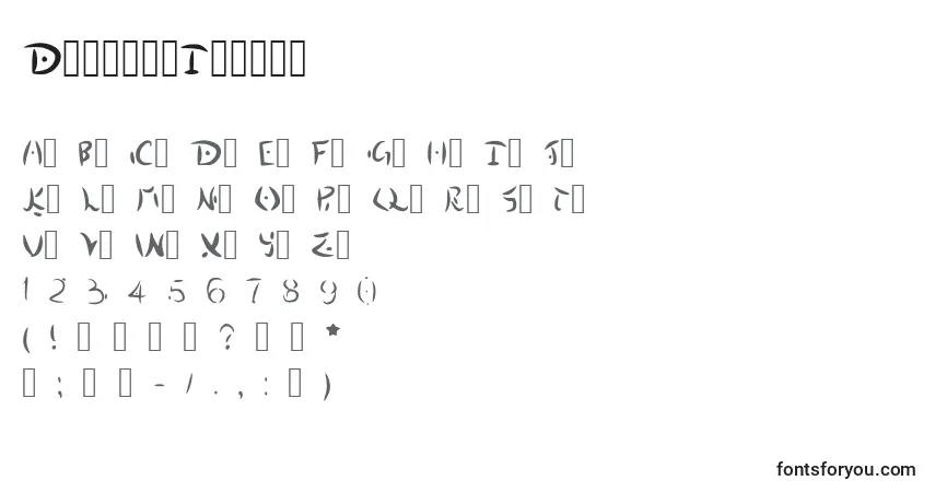 Czcionka DestinyIsland – alfabet, cyfry, specjalne znaki
