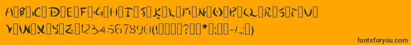 DestinyIsland Font – Black Fonts on Orange Background