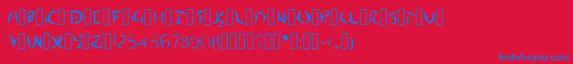 DestinyIsland Font – Blue Fonts on Red Background