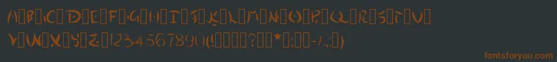 DestinyIsland-fontti – ruskeat fontit mustalla taustalla