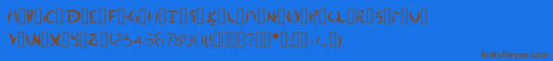 DestinyIsland Font – Brown Fonts on Blue Background