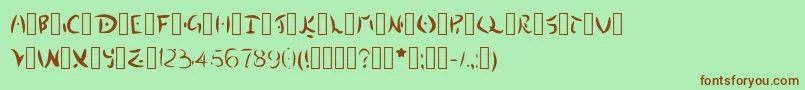 DestinyIsland Font – Brown Fonts on Green Background