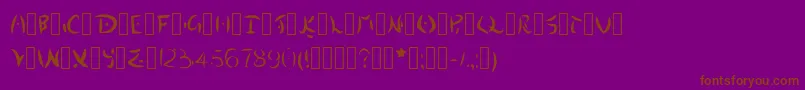 DestinyIsland Font – Brown Fonts on Purple Background