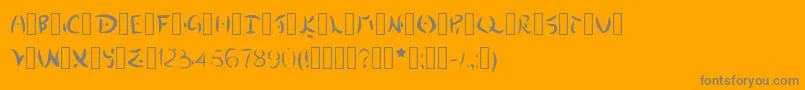 DestinyIsland-Schriftart – Graue Schriften auf orangefarbenem Hintergrund