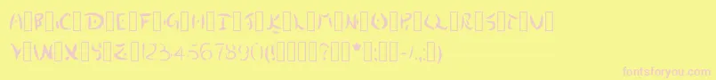 DestinyIsland Font – Pink Fonts on Yellow Background