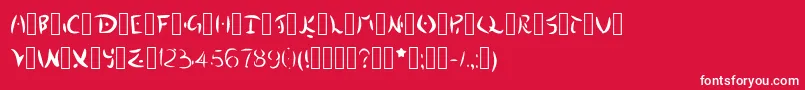 DestinyIsland Font – White Fonts on Red Background