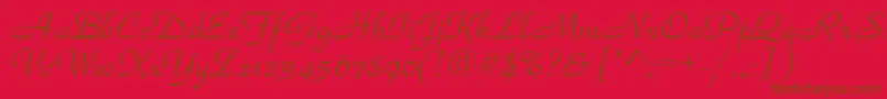 TorhokPlain Font – Brown Fonts on Red Background