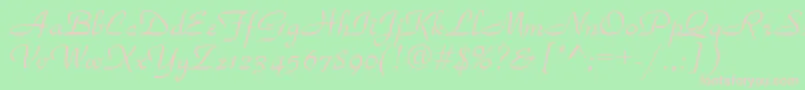 TorhokPlain Font – Pink Fonts on Green Background