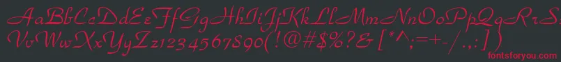 TorhokPlain Font – Red Fonts on Black Background