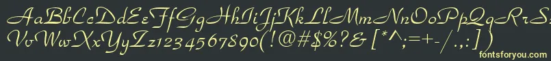 TorhokPlain Font – Yellow Fonts on Black Background