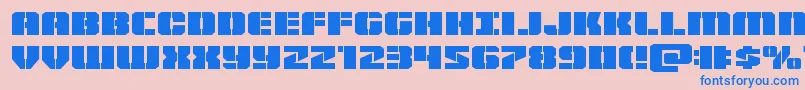 Warpthrusterexpand Font – Blue Fonts on Pink Background