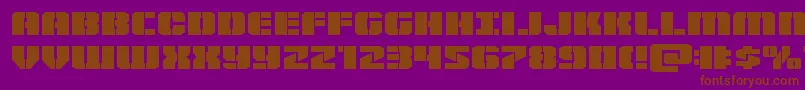 Warpthrusterexpand Font – Brown Fonts on Purple Background