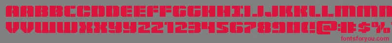 Warpthrusterexpand Font – Red Fonts on Gray Background