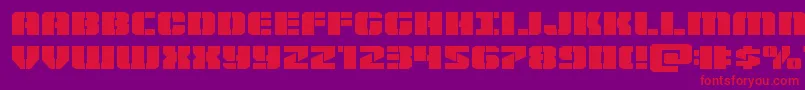 Warpthrusterexpand Font – Red Fonts on Purple Background