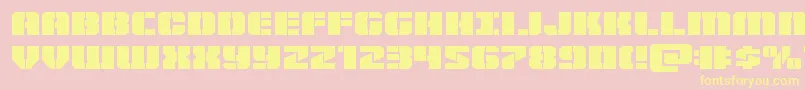 Warpthrusterexpand Font – Yellow Fonts on Pink Background