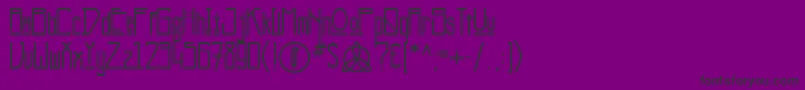 フォントKashner – 紫の背景に黒い文字