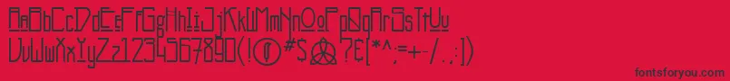 Kashner Font – Black Fonts on Red Background