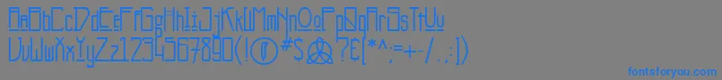 フォントKashner – 灰色の背景に青い文字