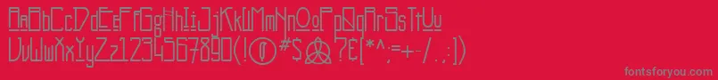 フォントKashner – 赤い背景に灰色の文字
