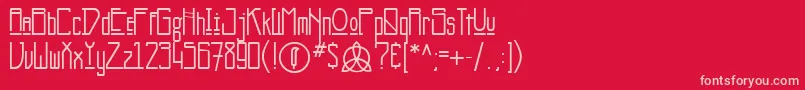 Kashner Font – Pink Fonts on Red Background