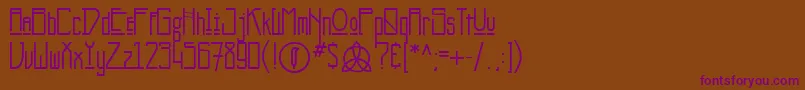 Kashner Font – Purple Fonts on Brown Background