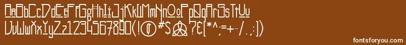 フォントKashner – 茶色の背景に白い文字