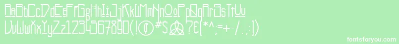 Kashner Font – White Fonts on Green Background