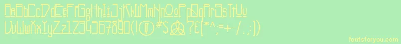 Kashner Font – Yellow Fonts on Green Background