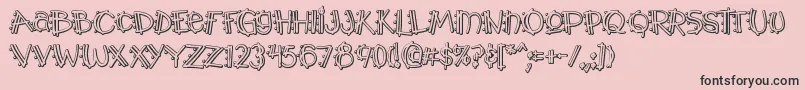 Y2kpmoa Font – Black Fonts on Pink Background