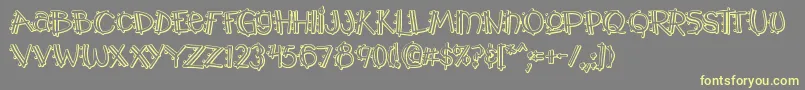 Y2kpmoa Font – Yellow Fonts on Gray Background