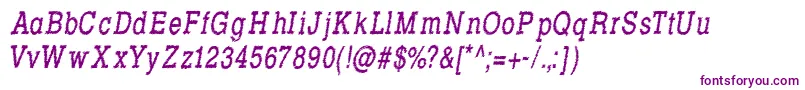 RowdyTypemachine7CondensedItalic Font – Purple Fonts