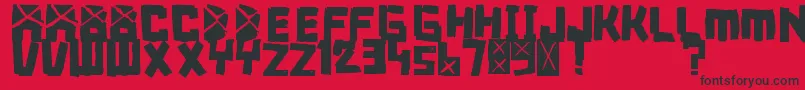 FontBreakdown Font – Black Fonts on Red Background