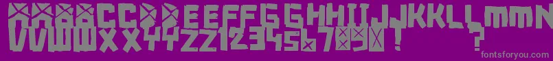 FontBreakdown Font – Gray Fonts on Purple Background