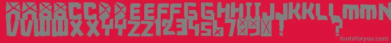 FontBreakdown Font – Gray Fonts on Red Background