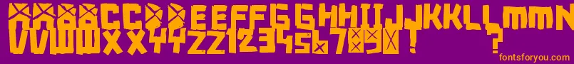 FontBreakdown Font – Orange Fonts on Purple Background