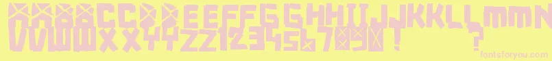 FontBreakdown Font – Pink Fonts on Yellow Background