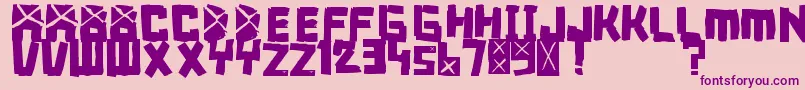 FontBreakdown Font – Purple Fonts on Pink Background