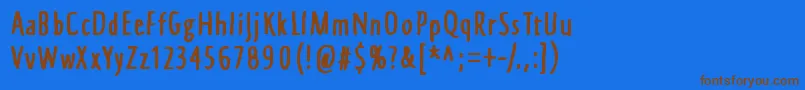 InstantNirvana Font – Brown Fonts on Blue Background