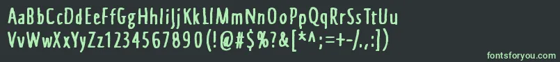 フォントInstantNirvana – 黒い背景に緑の文字