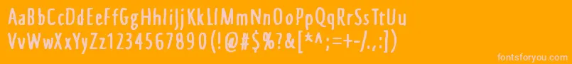 InstantNirvana Font – Pink Fonts on Orange Background