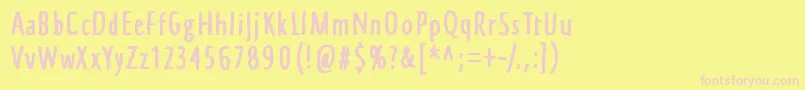 InstantNirvana Font – Pink Fonts on Yellow Background