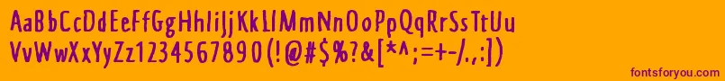 InstantNirvana Font – Purple Fonts on Orange Background