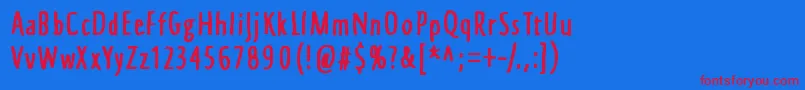 InstantNirvana Font – Red Fonts on Blue Background