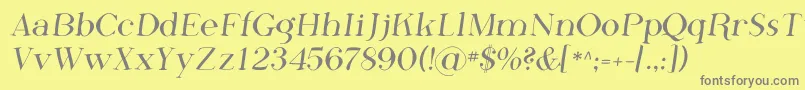 PhosphorusFluoride Font – Gray Fonts on Yellow Background