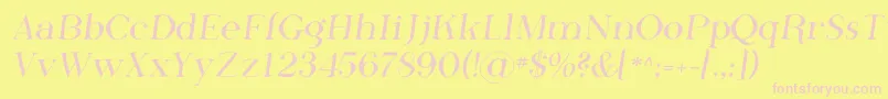 PhosphorusFluoride Font – Pink Fonts on Yellow Background