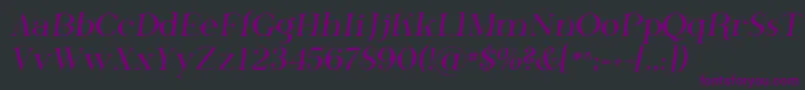 PhosphorusFluoride-fontti – violetit fontit mustalla taustalla