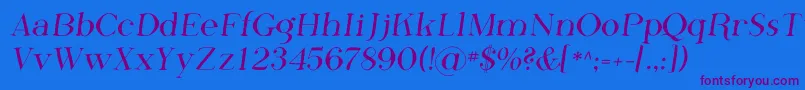 PhosphorusFluoride Font – Purple Fonts on Blue Background