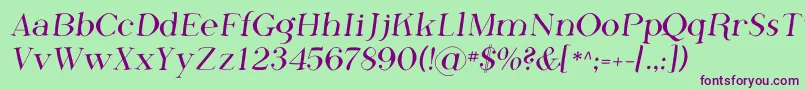 PhosphorusFluoride Font – Purple Fonts on Green Background